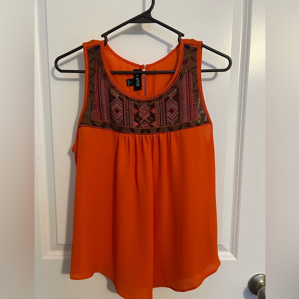 Orange A Byer Sleeveless Top